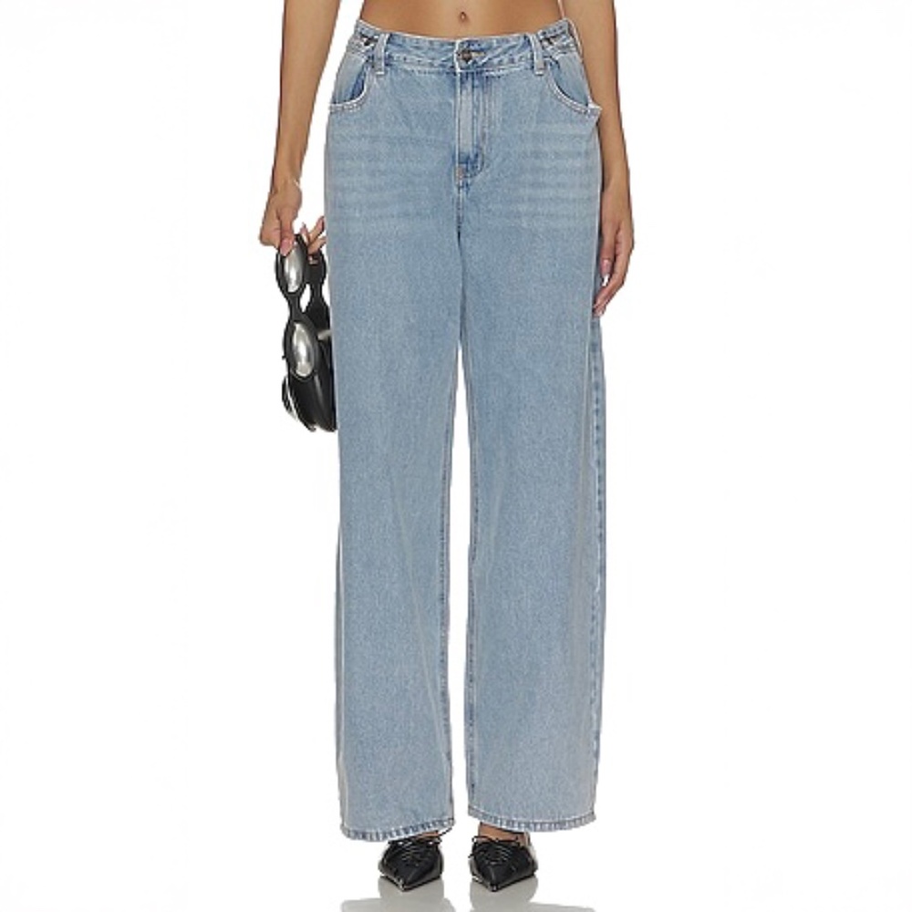 Lioness Light Wash Wide Leg Jeans XS